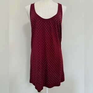 Old Navy Maroon & Gold Embellish Sleeveless Tank